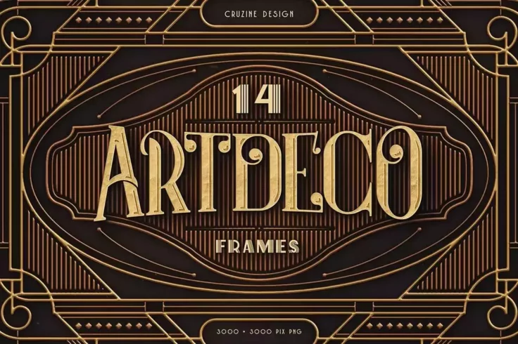 View Information about 14 Art Deco Frames PNG