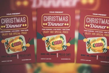 Christmas Dinner Party Flyer