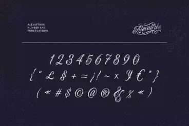 Second alternate image for Alevattros Cursive Tattoo Font